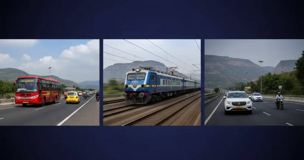 Bus vs train vs car Mumbai to Pune 2026 comparison