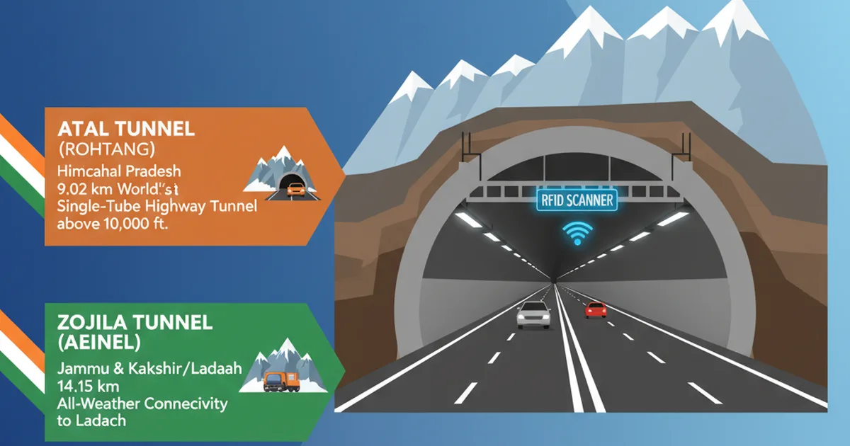 India’s Major Highway Tunnels: Atal, Zojila & Strategic Infrastructure 2026