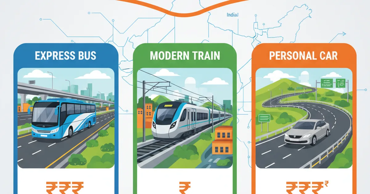 Bus vs Train vs Car Comparison for Mumbai to Pune